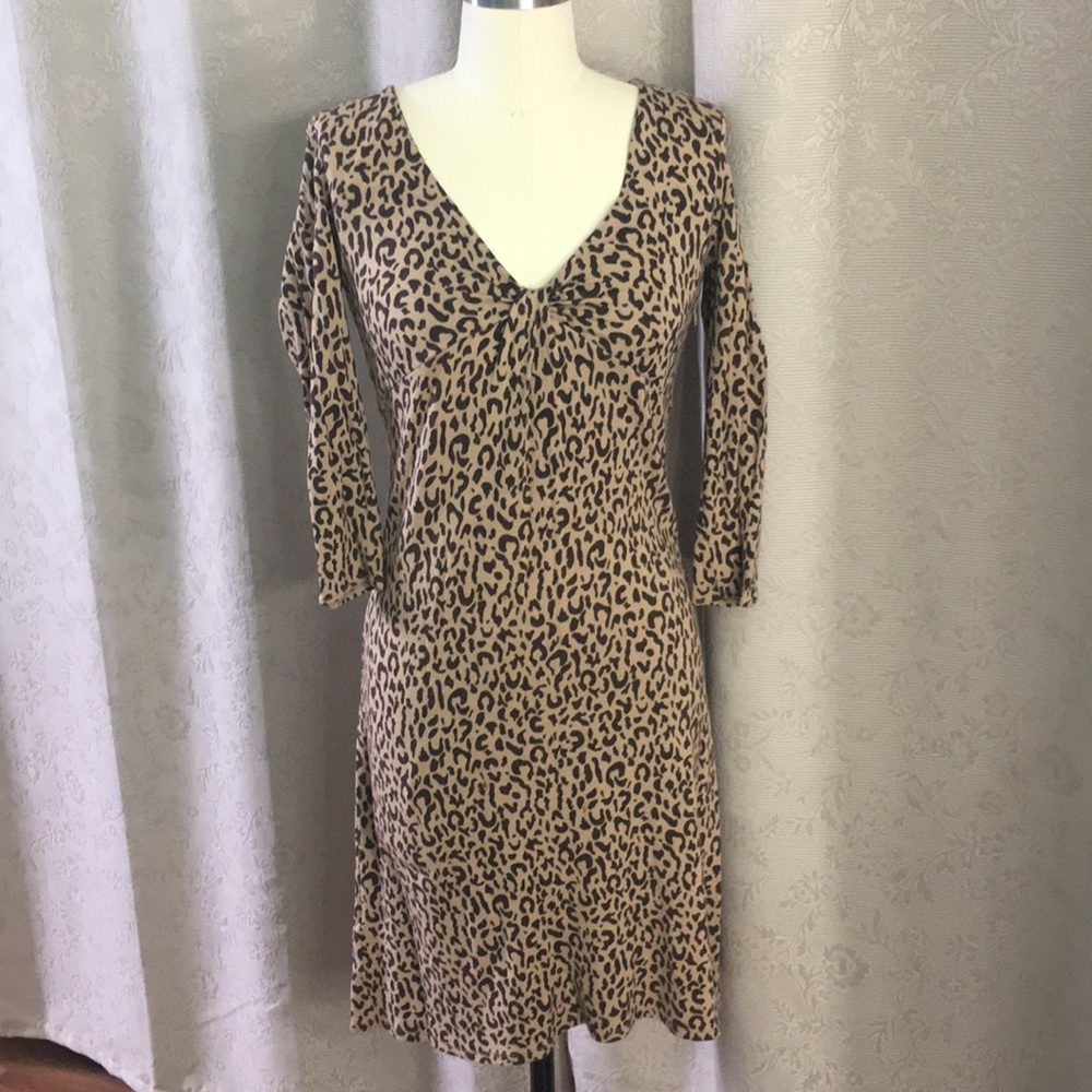 Ann Taylor LOFT leopard print dress size 0